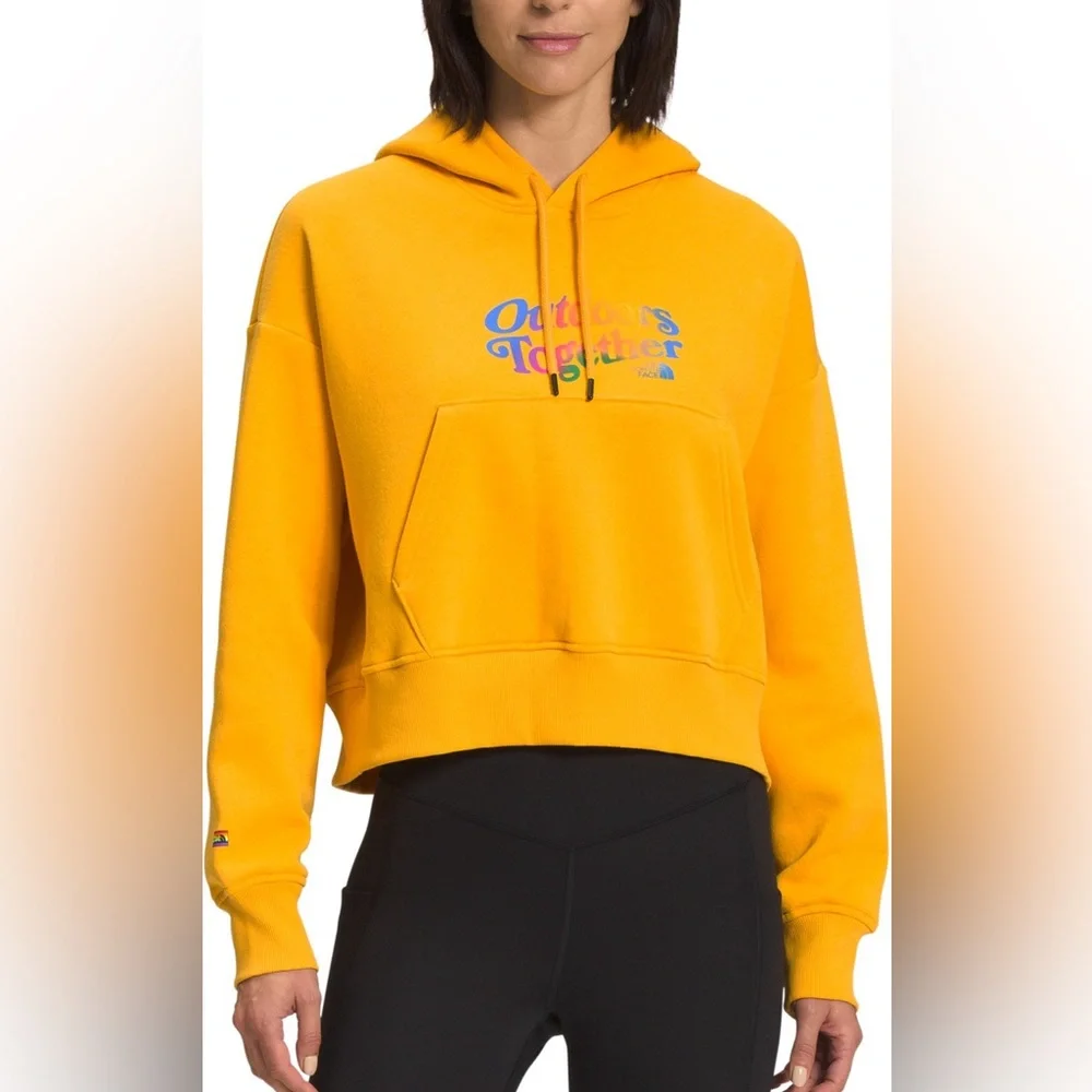 The North Face Outdoors Together Hoodie in yellow rainbow - Picture 1 of 3